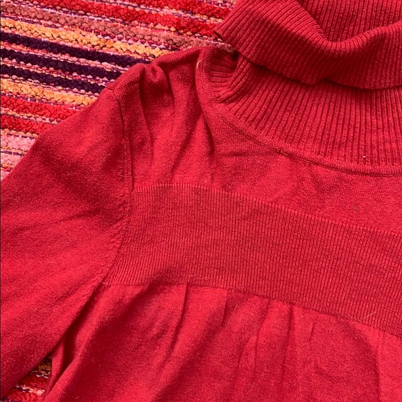 J. Jill Red Turtleneck Sweater, Business Casual Sweater - Picture 8 of 8